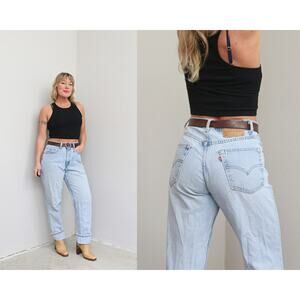 1990's Vintage USA Made Levi's 550 Distressed Jeans Women's SM MD 31" 32" Waist